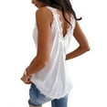 thumbnail image 2 of Sinhoon Women Tank Tops Casual Summer V Neck Lace Camisole Solid Color Sleeveless Shirts Loose Fit Blouse Vest Spring Tops, 2 of 7