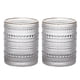 thumbnail image 1 of Juego de 2 vasos para beber de cristal vintage, vasos de vidrio con forma de tachuela de 12 oz, vaso de agua transparente con relieve, para cerveza, cócteles y whisky, 1 of 5