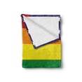 thumbnail image 2 of Pride Soft Flannel Fleece Blanket, Mixed Flag Design American and LGBT Gay Lesbian Parade Rainbow Peace and Pride Themed, Cozy Plush for Indoor and Outdoor Use, 50" x 70", Multicolor, by Ambesonne, 2 of 6