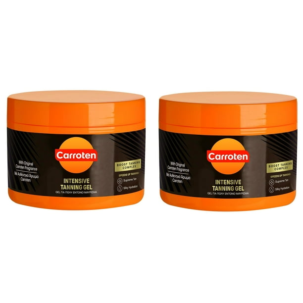 Gel bronceador Carroten Intensive SPF0 con aceite de sésamo 150 ml x2