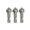 thumbnail image 2 of 3pcs 6 Flute Chamfer Bits 90 Degree Countersink Drill Bit 6.35mm Hex Shank Burr Removal Angle For Workpiece Removal Burr, 2 of 11