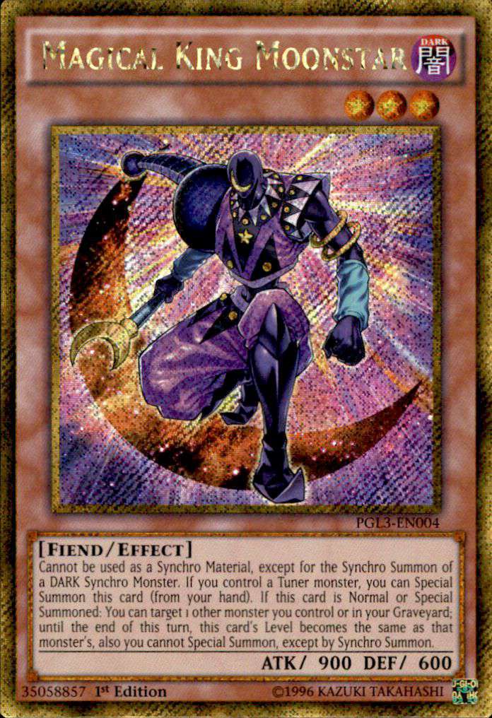 YuGiOh Premium Gold: Infinite Gold Gold Secret Rare Magical King Moonstar PGL3-EN004