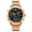 rose gold black, variant on Men's 3 Time Zone Watch with Analog Digital Display - Stainless Steel Band, Multifunction Dress Sports Watch for Business and Casual
