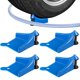 thumbnail image 1 of Guía de manguera de coche de 4 piezas, rodillo de manguera de neumáticos para lavado de coches, guía detallada de manguera de neumáticos que previene la manguera de lavado a presión (azul), 1 of 5