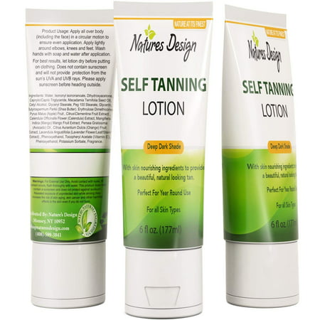 Natures Design Self Tanning Lotion for Women and Men with Shea Butter - Best Sunless Tanning Lotion for All Skin Types Year Round Use Gentle No Streaks Formula for Deep Dark Even Tan 6 (Best Type Of Cookware To Use)