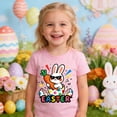 thumbnail image 2 of DDSOL Girls Easter Day T-Shirt Bunny Short Sleeves Cotton Tee Pink Size 6, 2 of 7