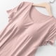 thumbnail image 5 of Camisón largo con tirantes para mujer, pijama de talla grande, vestido de casa para mujer, vestido de pijama corto con almohadilla para el pecho, estilo fino, camiseta sin mangas integrada, camisón de, 5 of 9