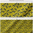 thumbnail image 2 of Soimoi Yellow Cotton Cambric Fabric Cat Animal Print Fabric by the Yard 56 Inch Wide, 2 of 7