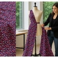 thumbnail image 5 of Soimoi Blue Cotton Cambric Fabric Lips Women Print Fabric by the Yard 42 Inch Wide, 5 of 7