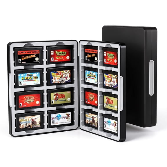 Magnetic Game Cards Case for Gameboy Advance Game, Game Cards Holder for GBA Cartridges, Holds 16 Game Cards