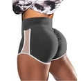 thumbnail image 5 of Becikitc Women's Ruched Waist Yoga Shorts Breathable Polyester Blend High-Waist Booty Workout Pants, 1 Pack, 5 of 6