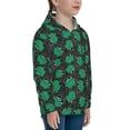 thumbnail image 3 of Fotbe Cartoon Kawaii Frogs Pattern Youth Pullover Hooded Sweatshirt, Boys Hoodie, Kangaroo Pocket Hoodie for Kids Girls -Medium, 3 of 6