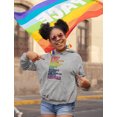 thumbnail image 3 of Women's Love is Love Gay Pride Hoodie - Empowering Quotes - LGBTQ Supportive Sweatshirt - Comfortable Rainbow Design - Medium Gray, 3 of 6