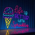 thumbnail image 2 of Glowneon Life Is Better With Sprinkles Neon Sign, Ice Cream Decor, 2 of 4