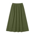 thumbnail image 4 of Purcolt Womens Maxi Skirts Summer Boho Flowy Tiered Casual Elastic High Waisted Swing A-line Long Skirts with Pockets, 4 of 6