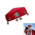 thumbnail image 2 of Traditional Kazakh Cultural Hat with Lightweight Breathable Polyester in Black Red and More, 2 of 8