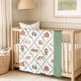 thumbnail image 4 of Cow Farm Baby Blanket for Boys Girls Plush Toddler Receiving Clearance Blankets with Double Layer Dotted Backing 30 x 40 Inch, 4 of 6