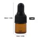 thumbnail image 3 of Botella cuentagotas pequeña con pipetas de vidrio recargable a prueba de fugas 1-2ml dispensador de viaje contenedor de cosméticos de Almacenamiento y organización del hogar Marron oscuro 1ml Billuyoard  HA064731-03, 3 of 6