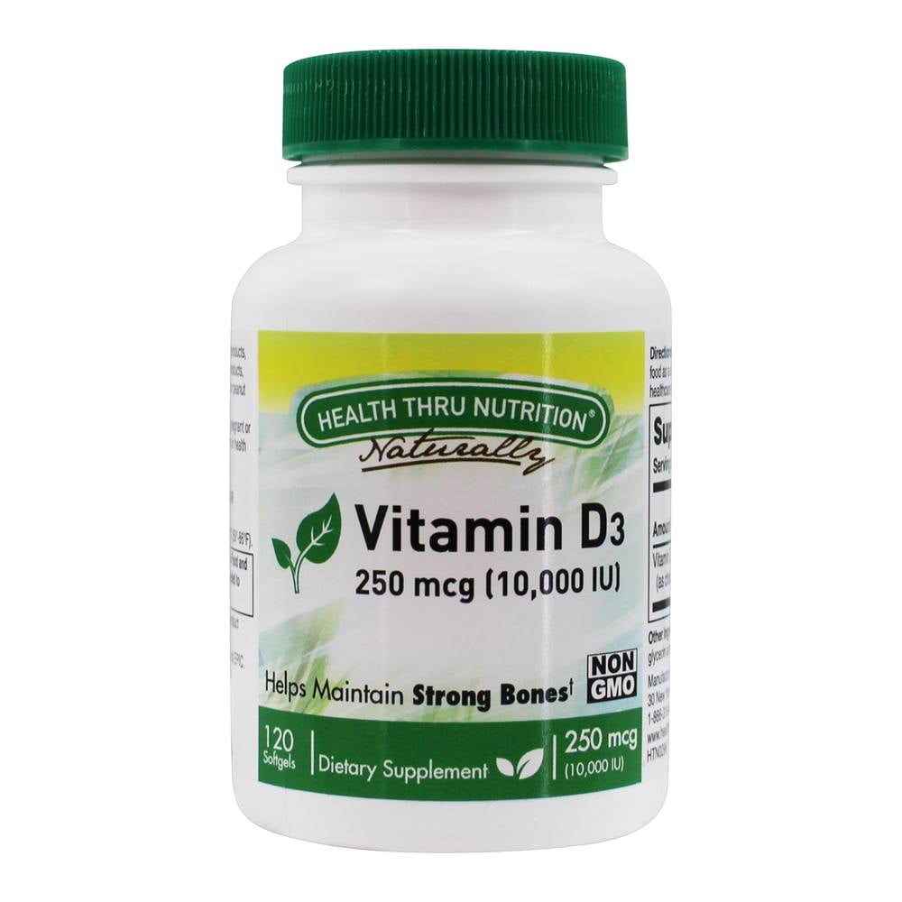 Vitamin D3 250mcg / 10,000 IU (120 Softgels) (SoyFree) (NONGMO