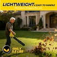 thumbnail image 4 of Cordless Leaf Blower, 480 CFM/170 MPH, 6-Speed Mode with Digital Display Screen, Compatible with DeWALT 20V  Battery, Blower for Lawn Care, Yard, Blowing Leaves, Dust, Snow (Tool Only), 4 of 6