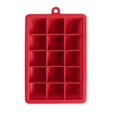 thumbnail image 1 of Fruit Ice Cubes Easy Release Large Ice Cube Mould For Drinks, Red, 1 of 4