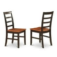 thumbnail image 2 of East West Furniture Quincy 7-piece Dining Set with Wood Seat in Black/Cherry, 2 of 2