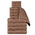 thumbnail image 2 of BNM Egyptian Cotton Luxury 12 Piece Towel Set, Mocha Brown, 2 of 5