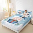 thumbnail image 4 of Manfei Kawaii Santa Claus Twin Sheet Sets,Merry Christmas Twin Fitted Sheet,Red Xmas Berry Flat Sheet For Kids,Super Cozy Room Decor,3pcs, 4 of 7