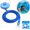 59.1 inch Dual, variant on Swimming Snorkel Semi-Dry Tube Floating Anti-Splash Intake Long Tube for Pool Ocean Stable Airflow Dual-Channel Lightweight Diving Breathing Tube