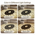 thumbnail image 7 of ODIKA Music Note Sepia Tone Vinyl Record Retro Sound Motif Round Movie Foldable Easy Care for Master Suite, California King, Under Bed, 7 of 7