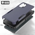 thumbnail image 4 of for Motorola Moto G 5G 2024 Case: Dual Layer Protective Heavy Duty Cell Phone Cover Shockproof Rugged with HD Screen Protector - Military Protection Bumper Tough - Motorola Moto G 5G 2024, Blue, 4 of 15