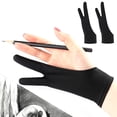 thumbnail image 1 of Guantes para artistas: guantes con protección de palma con dos dedos para dibujar en papel, tableta de dibujo gráfico (2 piezas) 655, 1 of 6