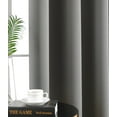 thumbnail image 5 of L & S Set of 2 Thermal Room Darkening Blackout Window Curtains Grommet Panels 54" X 84" Each Charcoal, 5 of 5