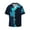Blue Marble And Gold, variant on offers the Blue Gold Grid Lantern Shapes for Men's Casual Short-sleeved Shirt, a button-up collared shirt with a pocket, perfect for beach vacations and yacht travel in the X-Large size.