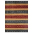 thumbnail image 3 of Rugsotic Carpets Handmade Rugs Hand Knotted Loom Rectangle 8'x10' Charcoal Gold Wool for Indoor Use, 3 of 5