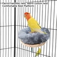 thumbnail image 5 of 20Inch Cozy Plush Small Pet Nest, Soft Warm Cotton Rest Platform with Easy-Install Design, Beige, Pack of 1, for Parrots, Hamsters and Small Furry Friends, Ideal for Cage Resting and Sleeping at Home, 5 of 6