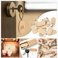 thumbnail image 6 of Uxcell Wooden Key Tag, 2.5"x1.3" Track Shape Wood Keychain Blanks Wood Engraving Blanks Unfinished Key Chain Tag for DIY Gift Crafts, Pack of 10, 6 of 6
