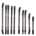 thumbnail image 3 of Varilla De Enlace RC De Metal, Varilla De Enlace RC Resistente Al Desgaste, Resistente Al Desgaste, Color Titanio + Metal Negro Para Accesorio RC Axial SCX10 II 90046 90047 1/10 RC OTVIAP RC Car Link Rod, 3 of 8