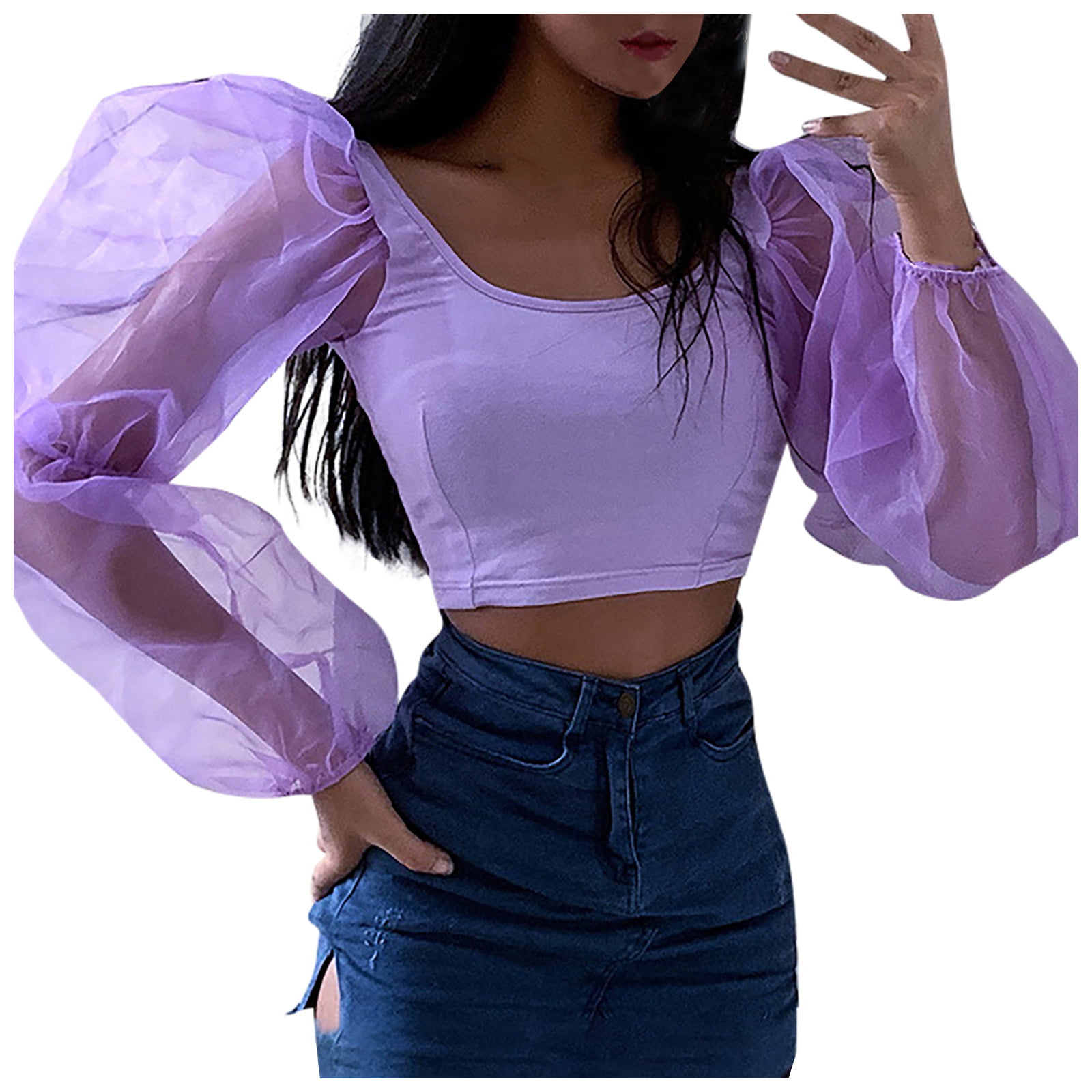 Tablet Razernij Componeren Ladies Mesh Panel Long Sleeve Vest Puff Sleeve Top Women Fashion Lace Mesh  Sheer Patchwork Puff Sleeve Tops T-Shirt Blouse Long Sleeve Shirts for  Women Reduced Price and Clearance Sale - Walmart.com