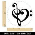 thumbnail image 2 of Treble Bass Clef Heart Music Love Rubber Stamp for Scrapbooking Crafting Stamping - Mini 1/2 Inch, 2 of 7