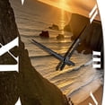 thumbnail image 5 of Designart "Sunset on the Sand II" Coastal Oversized Wall Clock, 5 of 5