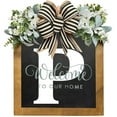 thumbnail image 2 of LCXmlly Wreath And Bow Personalized Front Door Wreath: Farmhouse Style Welcome Sign, 2 of 6