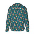thumbnail image 3 of Uemuo Frog and Mushrooms Pattern Women's Full Zip UPF 50+ Sun Protection Hoodie Jacket Long Sleeve Sun Shirt Hiking Outdoor Performance with Pockets-XX-Large, 3 of 9