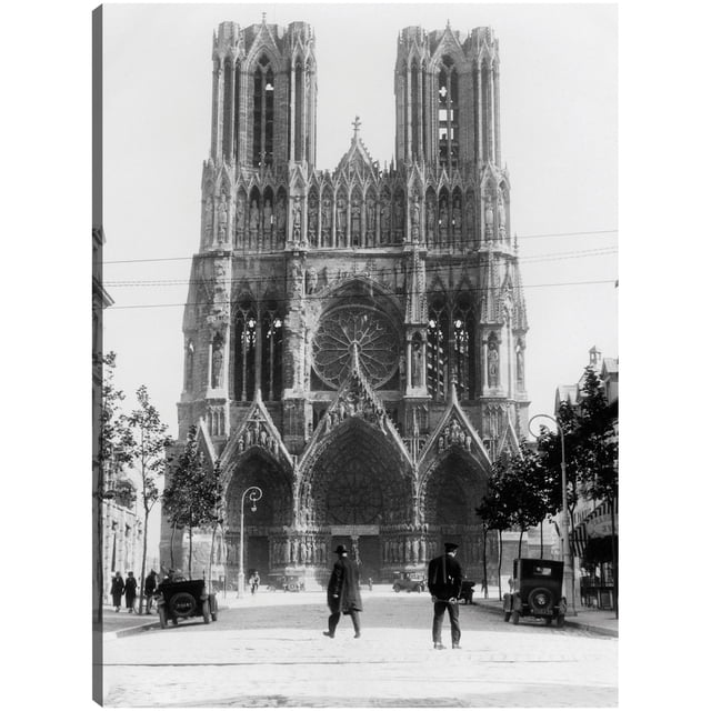 Cuadro Decorativo - Notre Dame histórica de París Jr Impresión en canvas, estrechado.