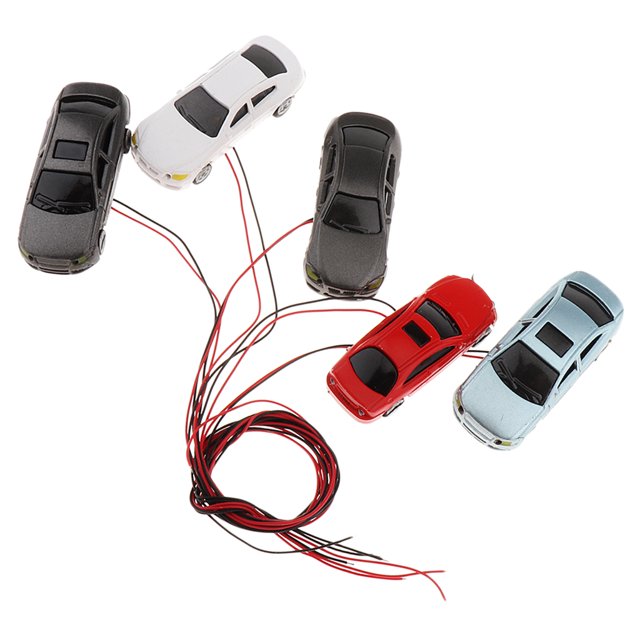 5 piezas de coches , de coche modelo pintado, modelo de coche , paisaje de tren de construcción, decoración de diseño de tre 1: 100 Sunnimix Estacionamiento Paisaje Diseño de la calle