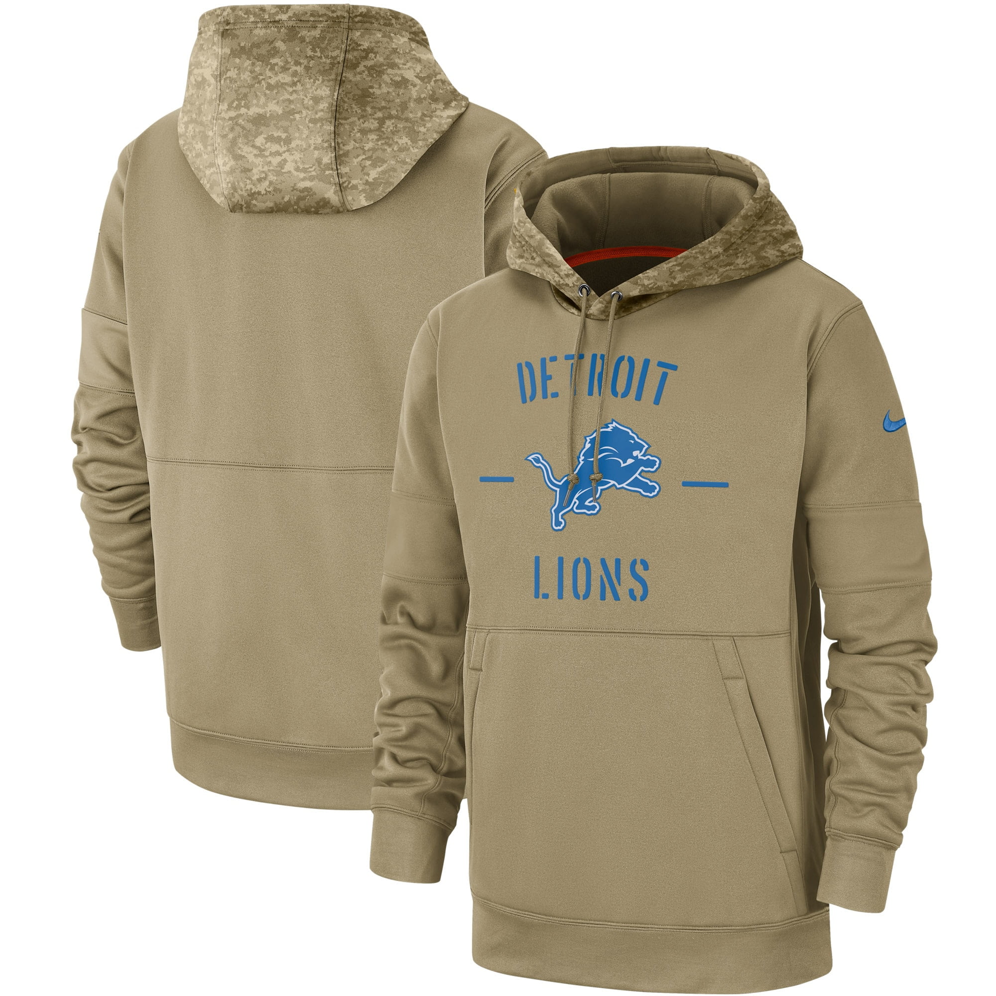 Detroit Lions Nike 2019 Salute to Service Sideline Therma Pullover ...