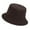 Brown, variant on Unisex Bucket Hat Wide Brim Summer Sun Hat Solid Color Minimalist Versatile Outdoor Activity Headwear