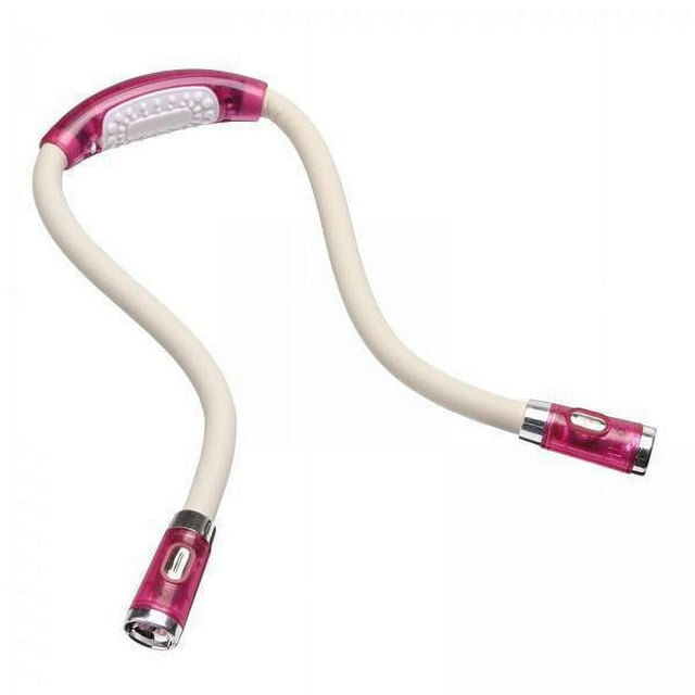 Xuanheng 2xLed Lamp Neck Light Led Flash Light Long Lasting for Knitting Pink 2 Pcs