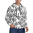 thumbnail image 2 of Salouo Hand Drawn Snake Pattern Men's Fall Hoodie Sweatshirt,Sport Hoodie with Pockets for Men Pullover Casual Hooded Sweatshirt-XX-Large, 2 of 7