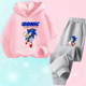 thumbnail image 3 of Conjunto de sudadera con capucha Sonic 2024, ropa de bebé para primavera, prendas de vestir exteriores, tops, sudadera para niño, ropa para niña, ropa para madre e hijo, 3 of 5